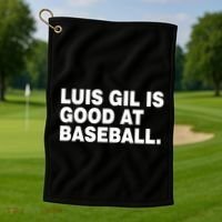 Luis Gil Is Good At Baseball Golf Towel thumb 1