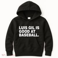 Luis Gil Is Good At Baseball Kids Hoodie thumb 0