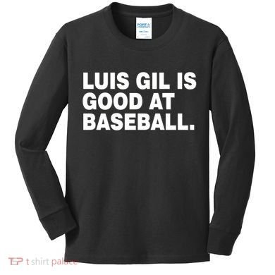Luis Gil Is Good At Baseball Kids Long Sleeve Shirt