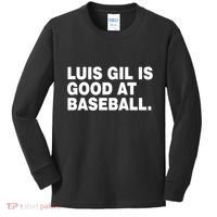 Luis Gil Is Good At Baseball Kids Long Sleeve Shirt thumb 0