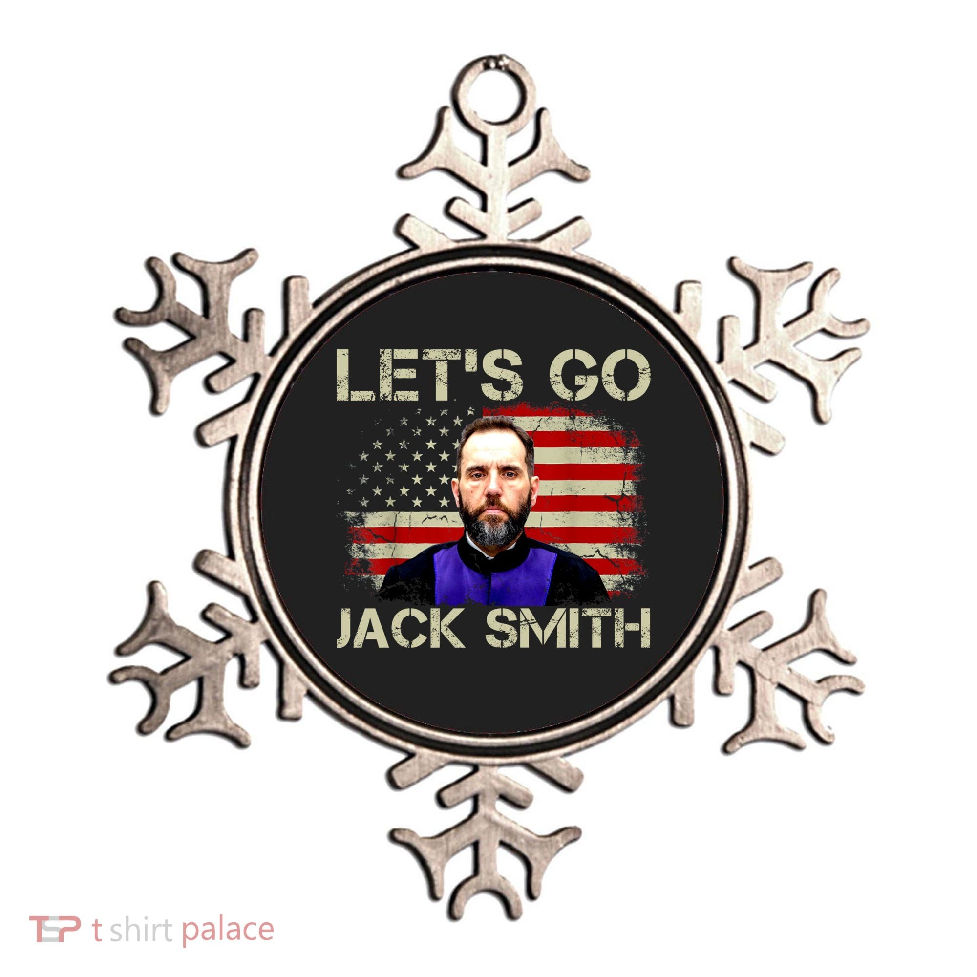 Lets Go Jack Smith For President USA Flag Ornament