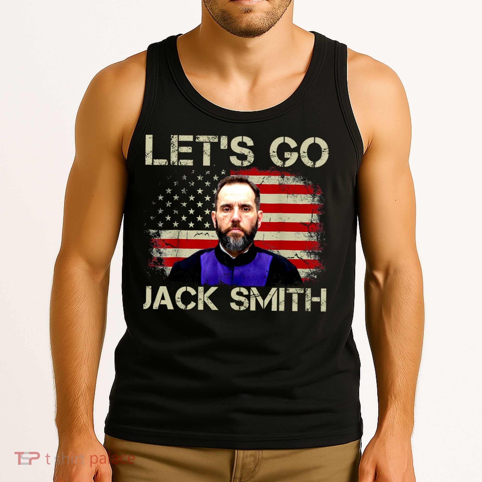 Lets Go Jack Smith For President USA Flag Tank Top