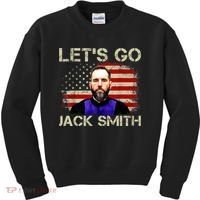 Lets Go Jack Smith For President USA Flag Kids Sweatshirt thumb 0