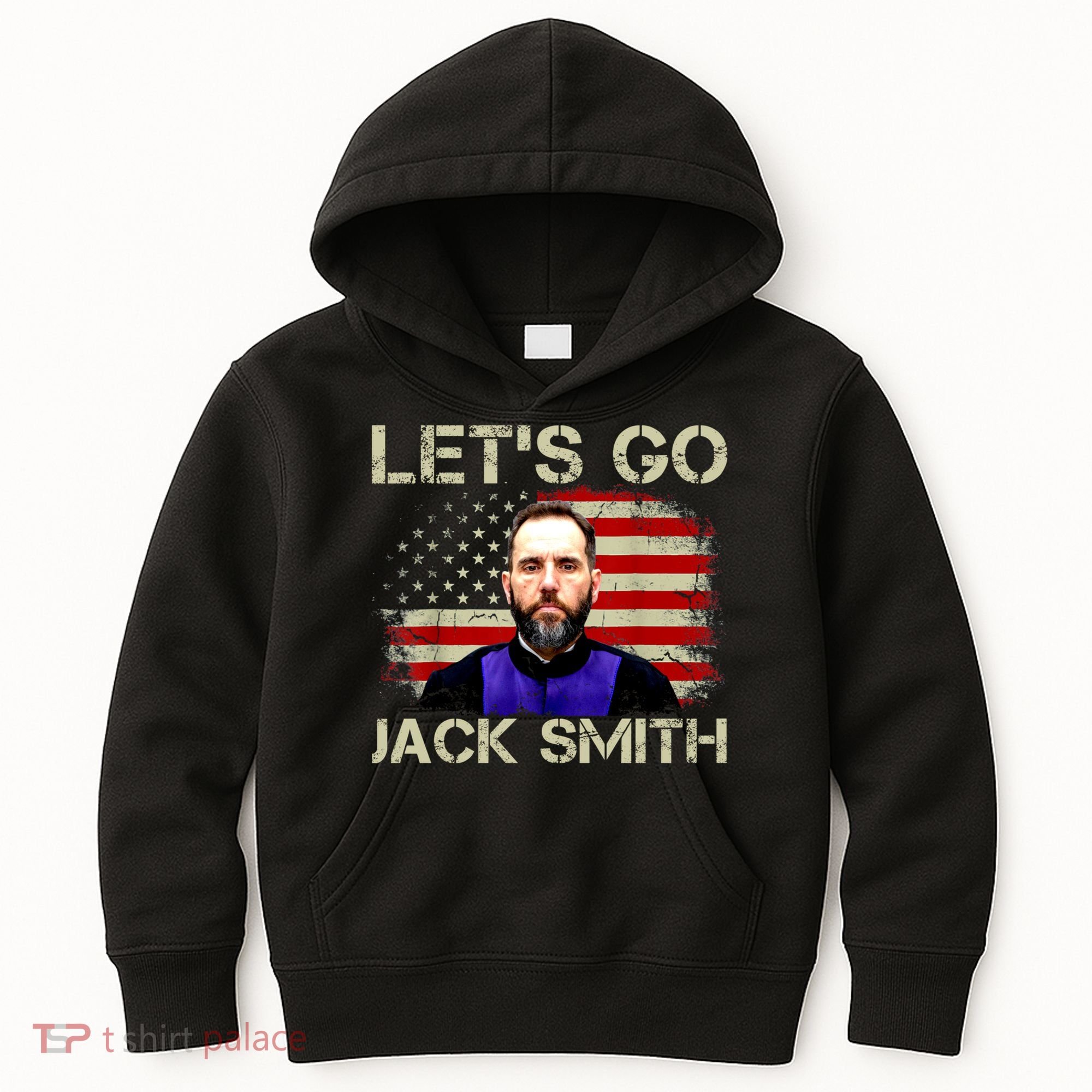 Lets Go Jack Smith For President USA Flag Kids Hoodie