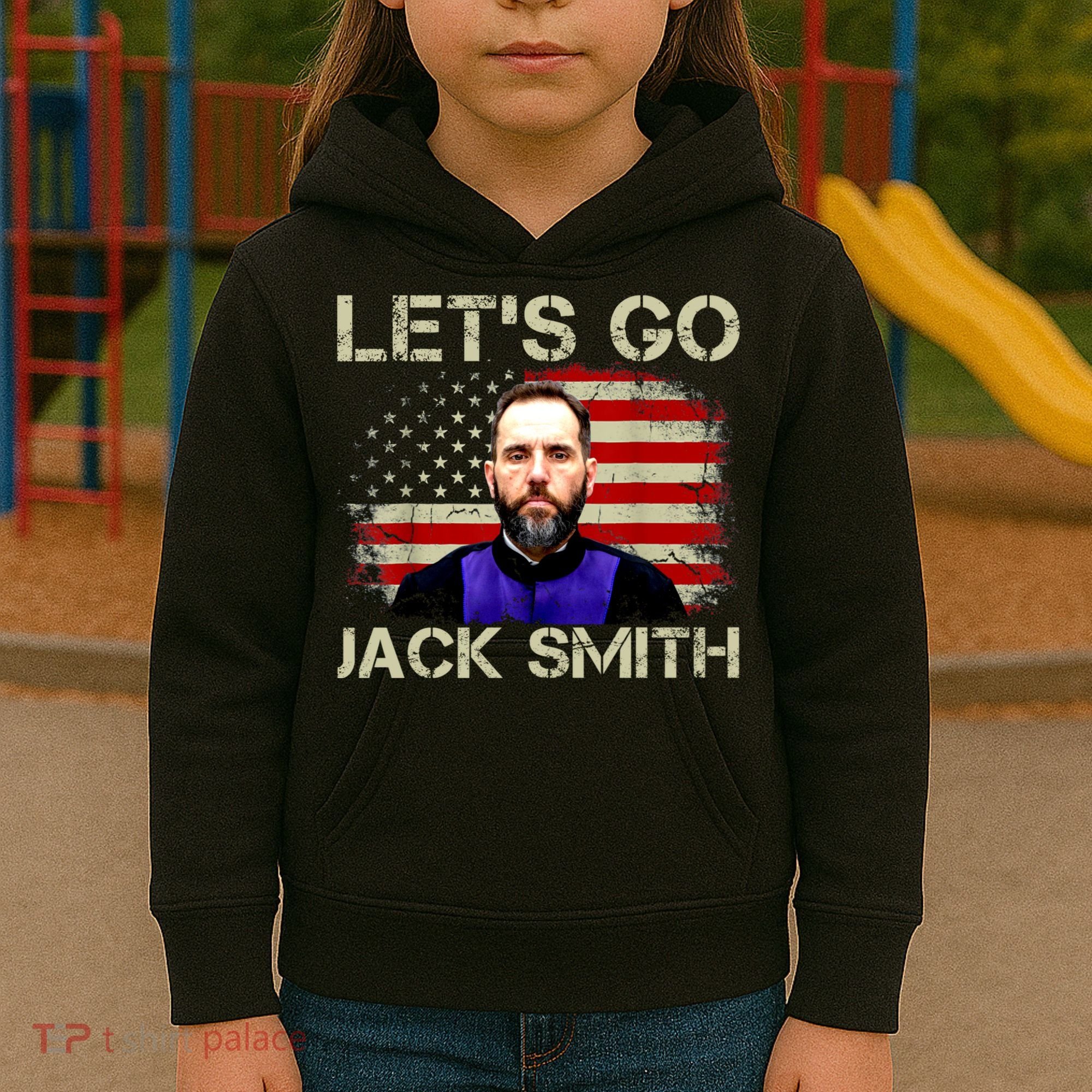 Lets Go Jack Smith For President USA Flag Kids Hoodie