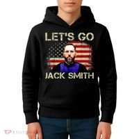 Lets Go Jack Smith For President USA Flag Kids Hoodie thumb 4