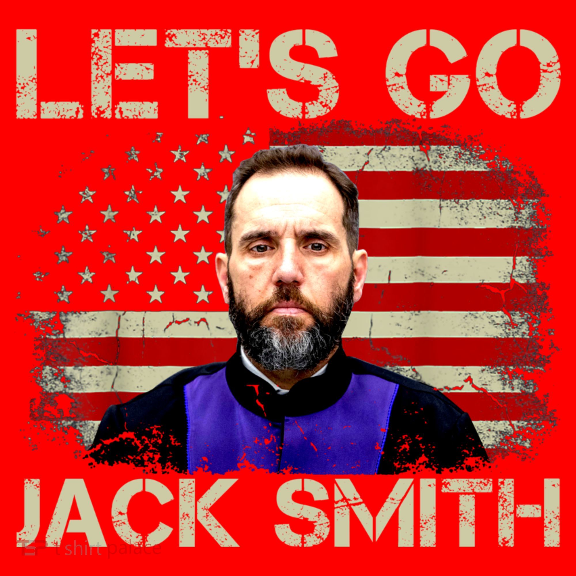 Lets Go Jack Smith For President USA Flag Santa Hat