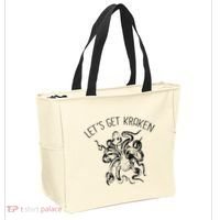 LetS Get Kraken Giant Squid Octopus Funny Pun Tote Bag thumb 2