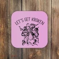 LetS Get Kraken Giant Squid Octopus Funny Pun Coaster thumb 0