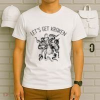 LetS Get Kraken Giant Squid Octopus Funny Pun T-Shirt thumb 6