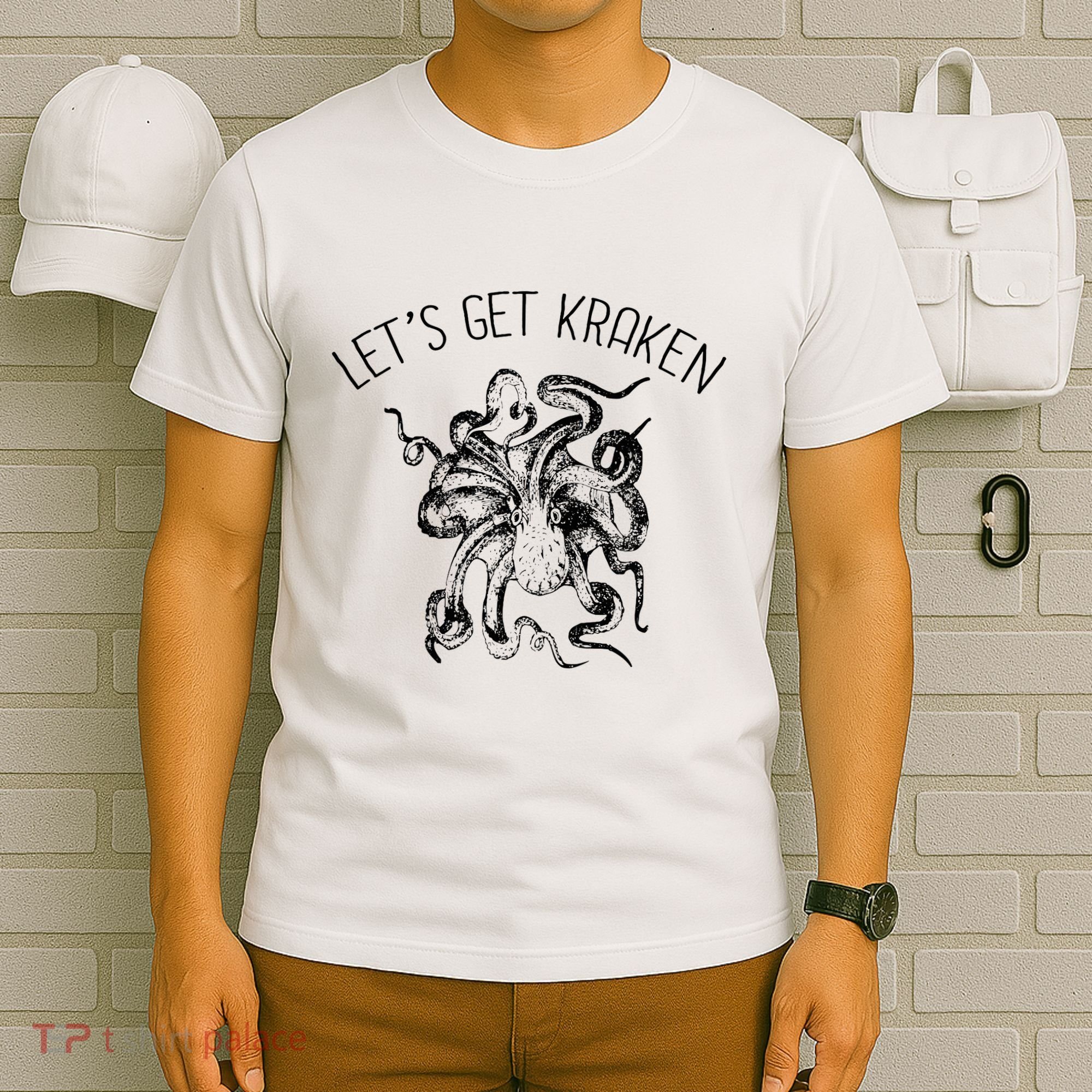 LetS Get Kraken Giant Squid Octopus Funny Pun T-Shirt