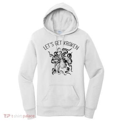 LetS Get Kraken Giant Squid Octopus Funny Pun Women's Hoodie