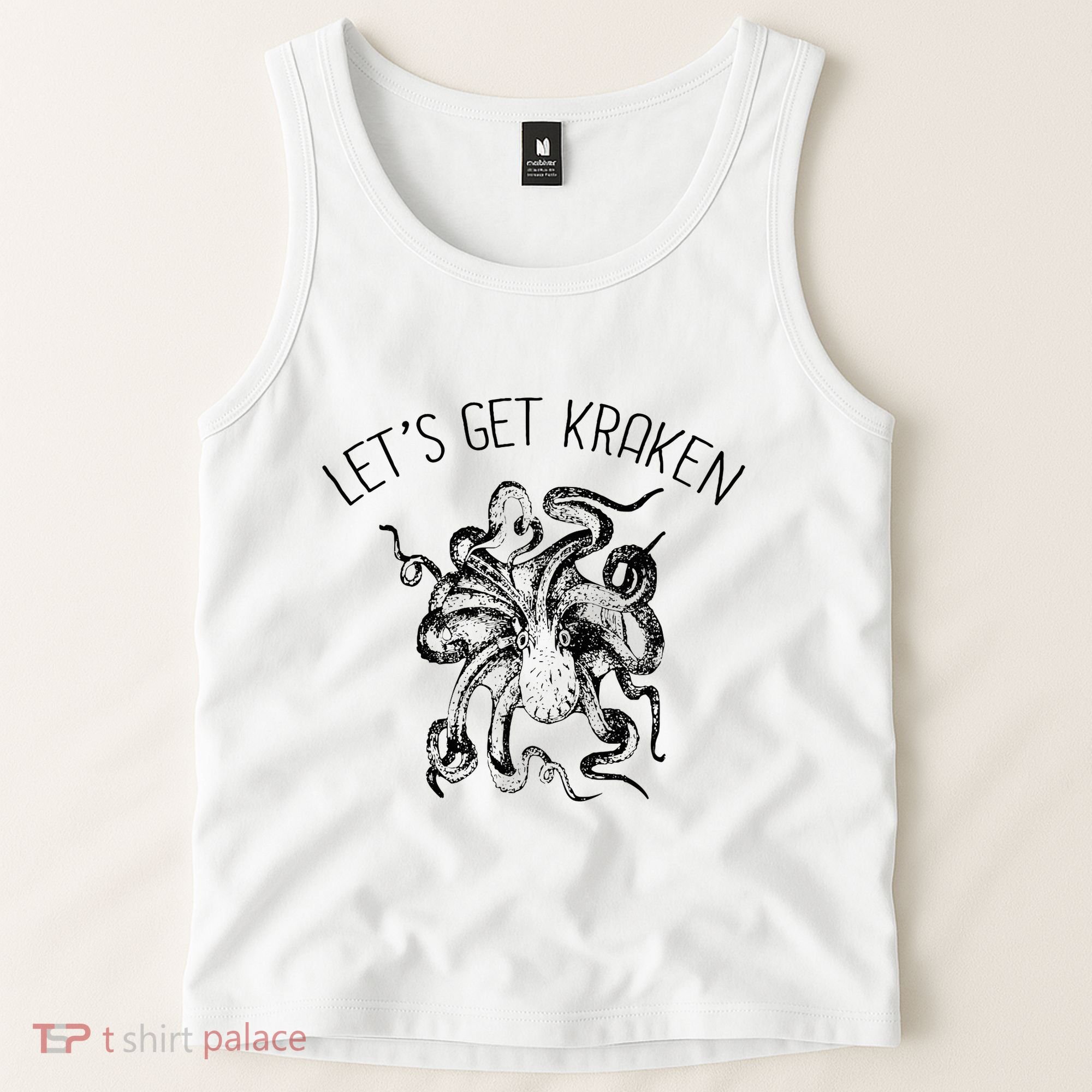 LetS Get Kraken Giant Squid Octopus Funny Pun Tank Top