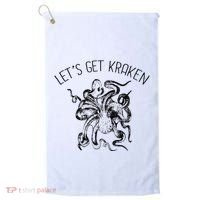 LetS Get Kraken Giant Squid Octopus Funny Pun Golf Towel thumb 0