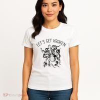 LetS Get Kraken Giant Squid Octopus Funny Pun Women's T-Shirt thumb 4