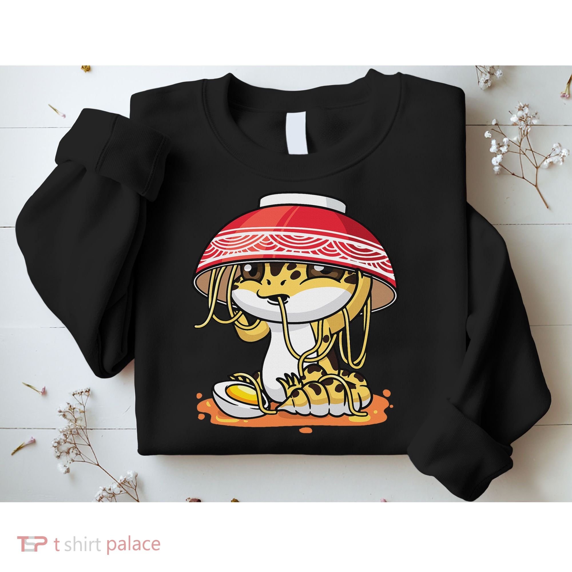 Leopard Gecko Kawaii Lizard Japanese Reptile Ramen Sweatshirt