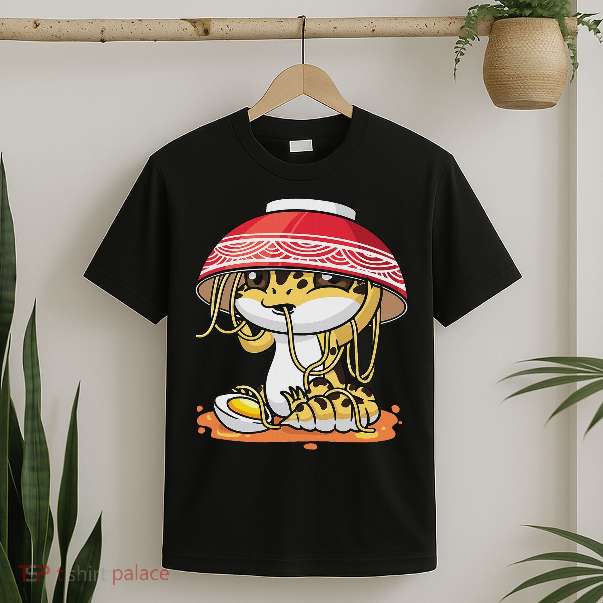 Leopard Gecko Kawaii Lizard Japanese Reptile Ramen T-Shirt