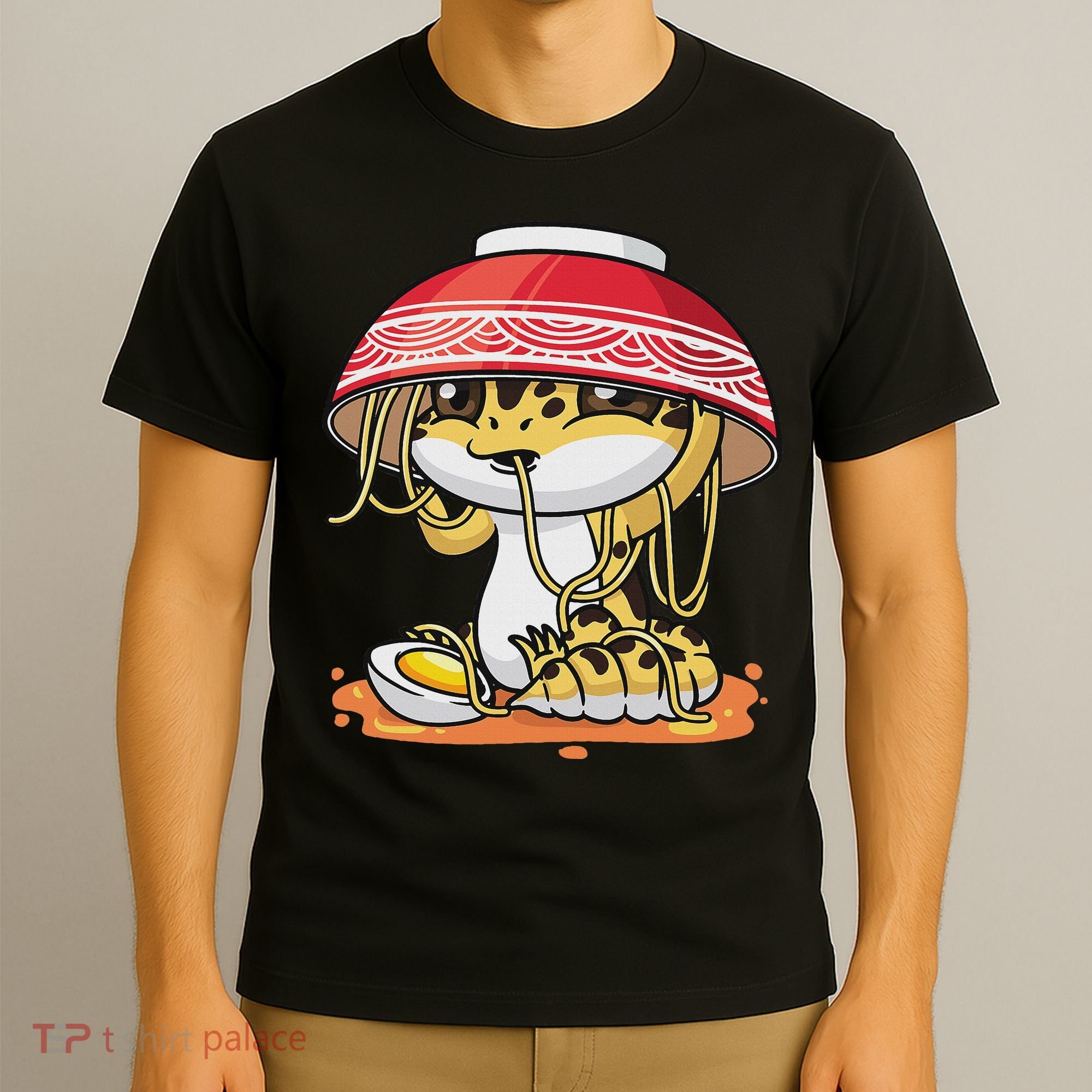 Leopard Gecko Kawaii Lizard Japanese Reptile Ramen T-Shirt
