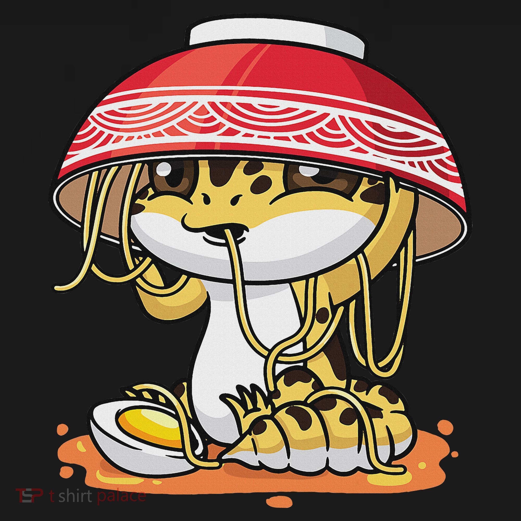 Leopard Gecko Kawaii Lizard Japanese Reptile Ramen Women's Hoodie