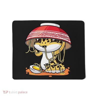 Leopard Gecko Kawaii Lizard Japanese Reptile Ramen Mousepad