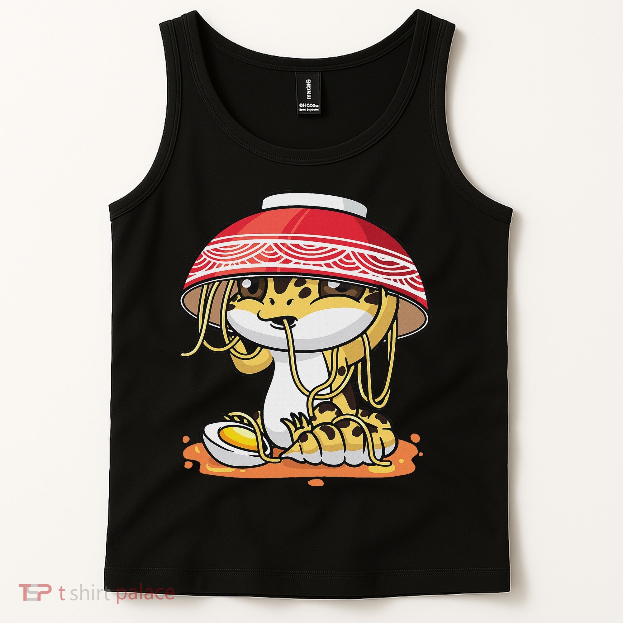 Leopard Gecko Kawaii Lizard Japanese Reptile Ramen Tank Top