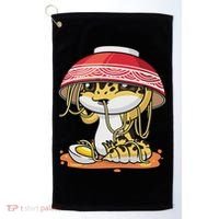 Leopard Gecko Kawaii Lizard Japanese Reptile Ramen Golf Towel thumb 0