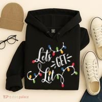 Let's Get Lit Funny Christmas Lights Xmas Maching Pijama TShirt Hoodie thumb 4