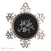Let's Get Lit Funny Christmas Lights Xmas Maching Pijama TShirt Ornament thumb 0