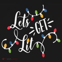 Let's Get Lit Funny Christmas Lights Xmas Maching Pijama TShirt Kids Sweatshirt thumb 2