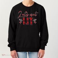 Lets Get Lit Christmas Holiday Party Women's Sweatshirt thumb 0