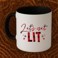 Lets Get Lit Christmas Holiday Party Coffee Mug thumb 2