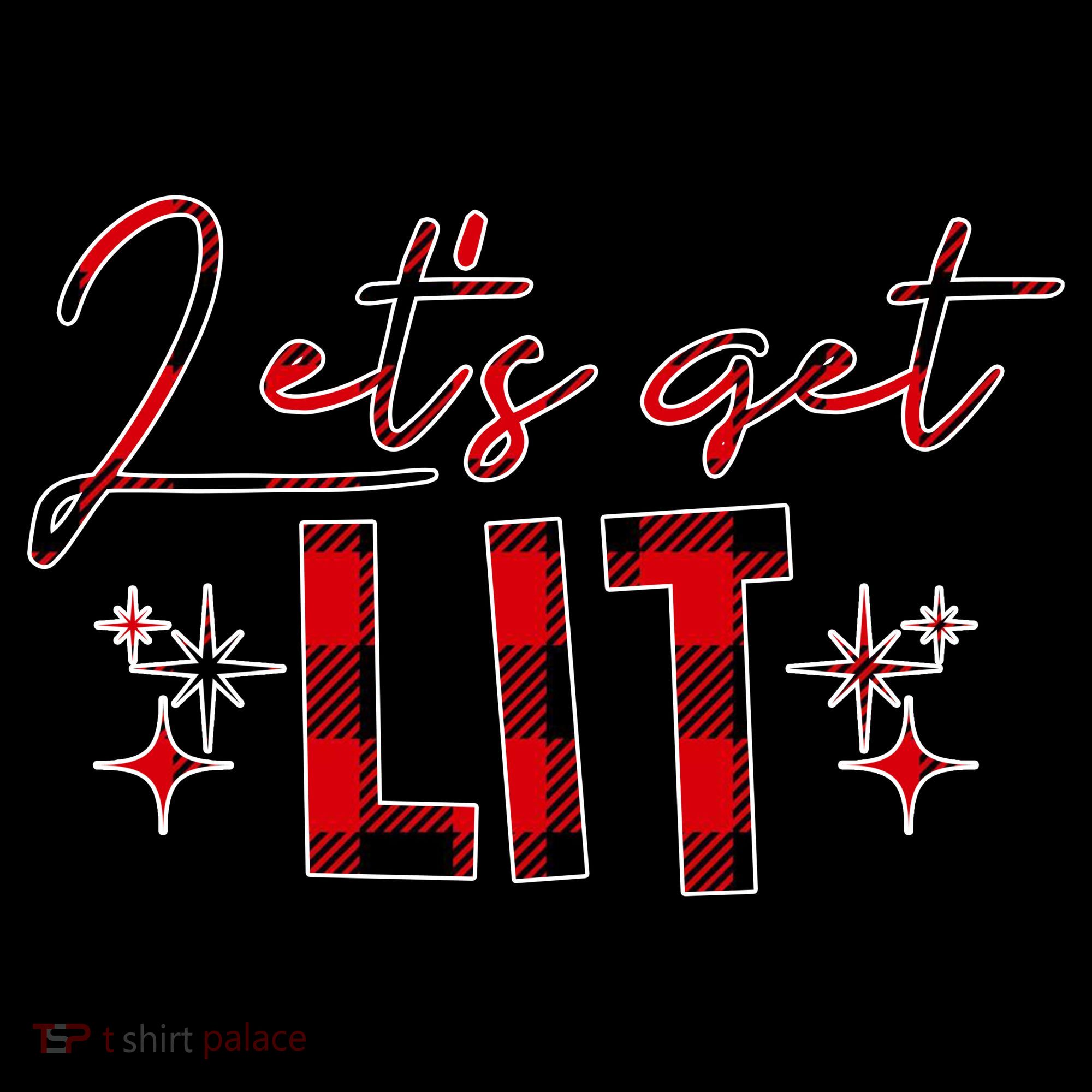 Lets Get Lit Christmas Holiday Party Women's Hoodie