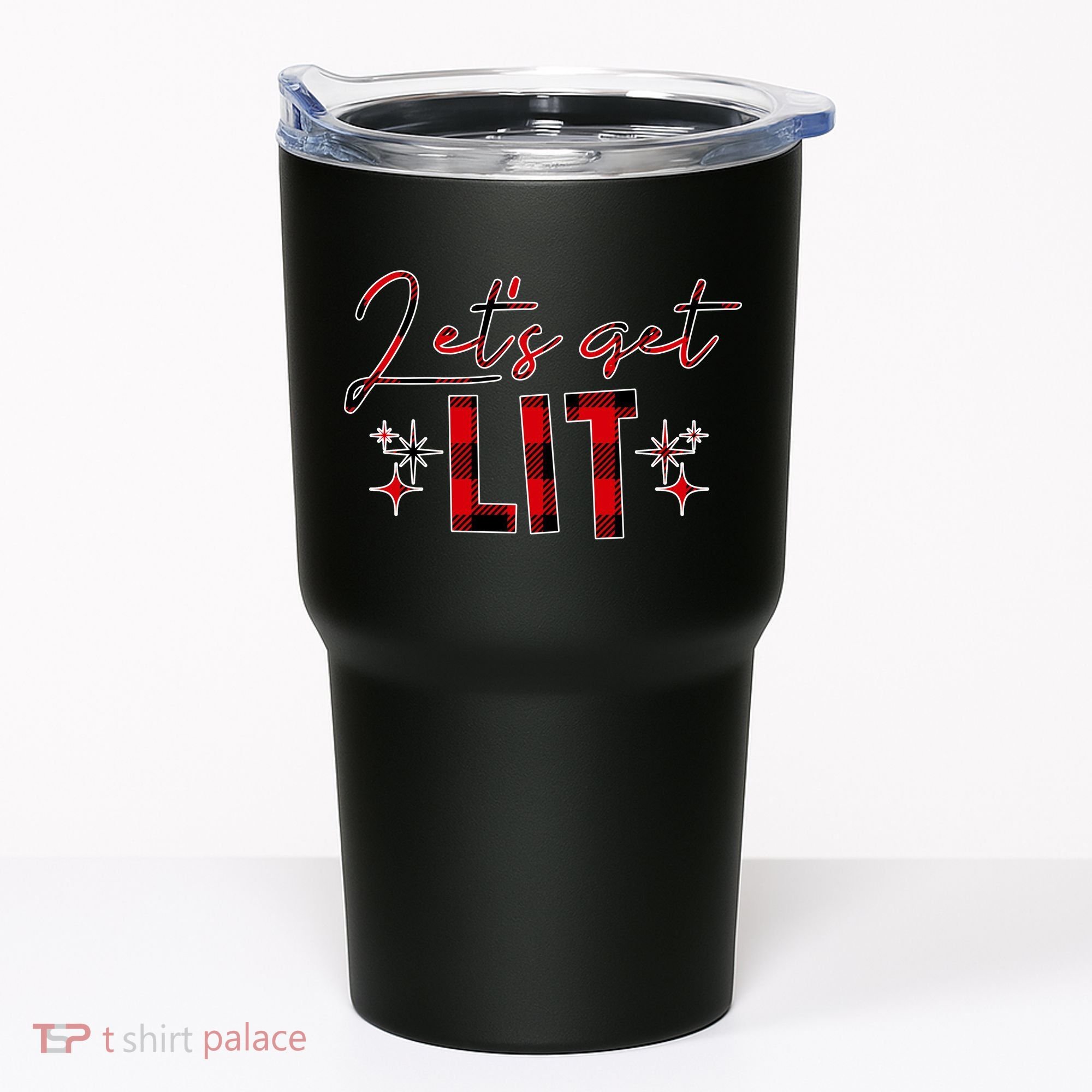 Lets Get Lit Christmas Holiday Party Tumbler