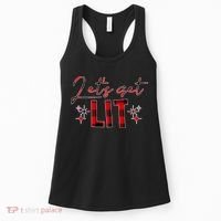 Lets Get Lit Christmas Holiday Party Women's Tank Top thumb 0