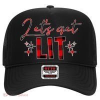 Lets Get Lit Christmas Holiday Party Hat thumb 0