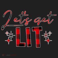 Lets Get Lit Christmas Holiday Party Hat thumb 2