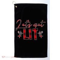 Lets Get Lit Christmas Holiday Party Golf Towel thumb 0