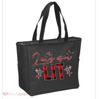 Lets Get Lit Christmas Holiday Party Tote Bag thumb 2