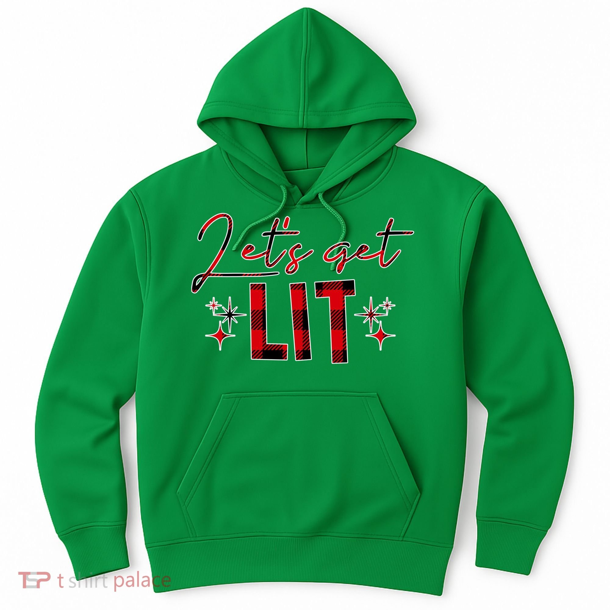 Lets Get Lit Christmas Holiday Party Hoodie