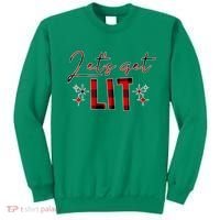 Lets Get Lit Christmas Holiday Party Sweatshirt thumb 0