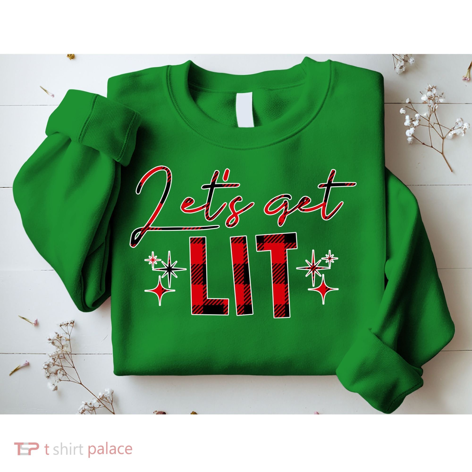 Lets Get Lit Christmas Holiday Party Sweatshirt
