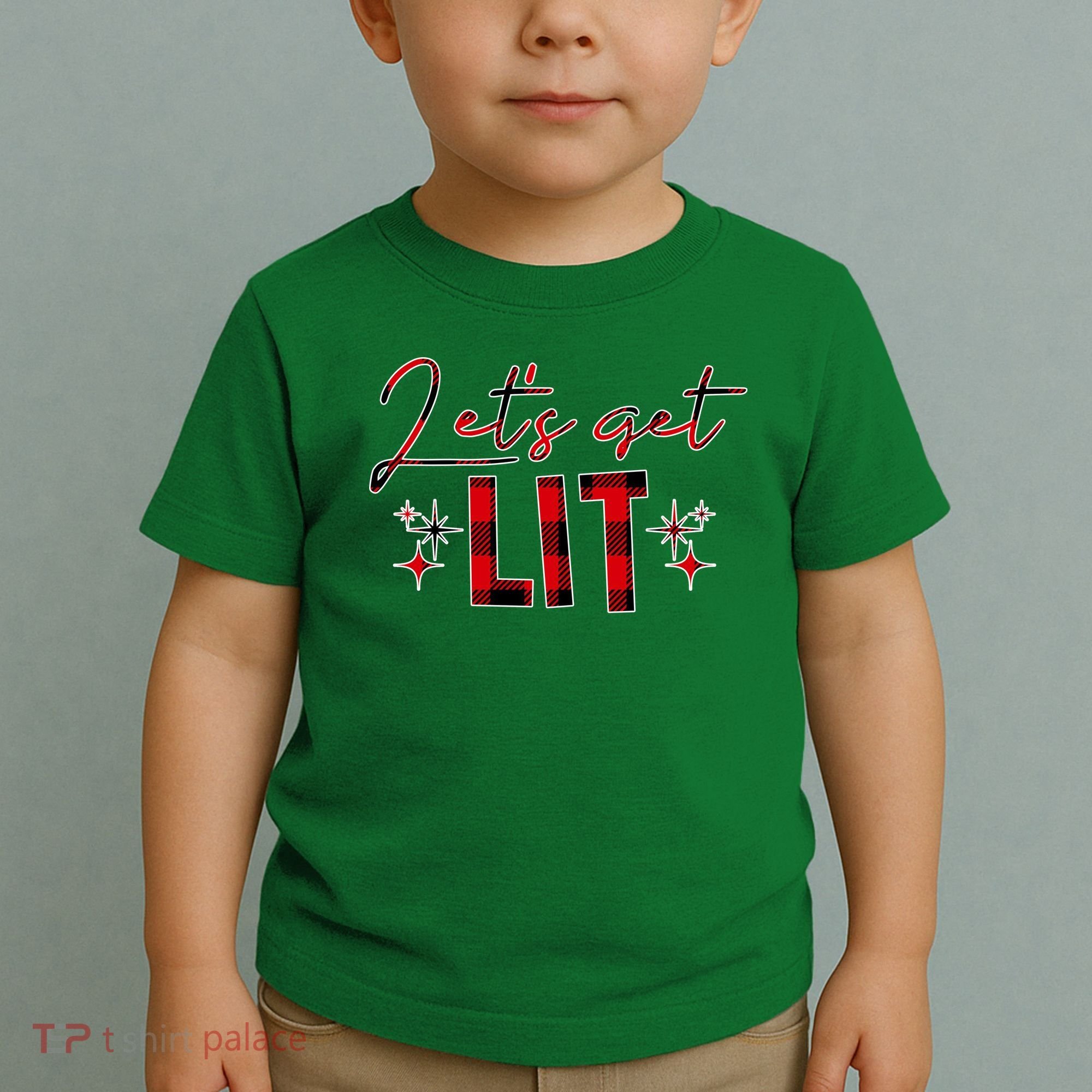 Lets Get Lit Christmas Holiday Party Toddler T-Shirt