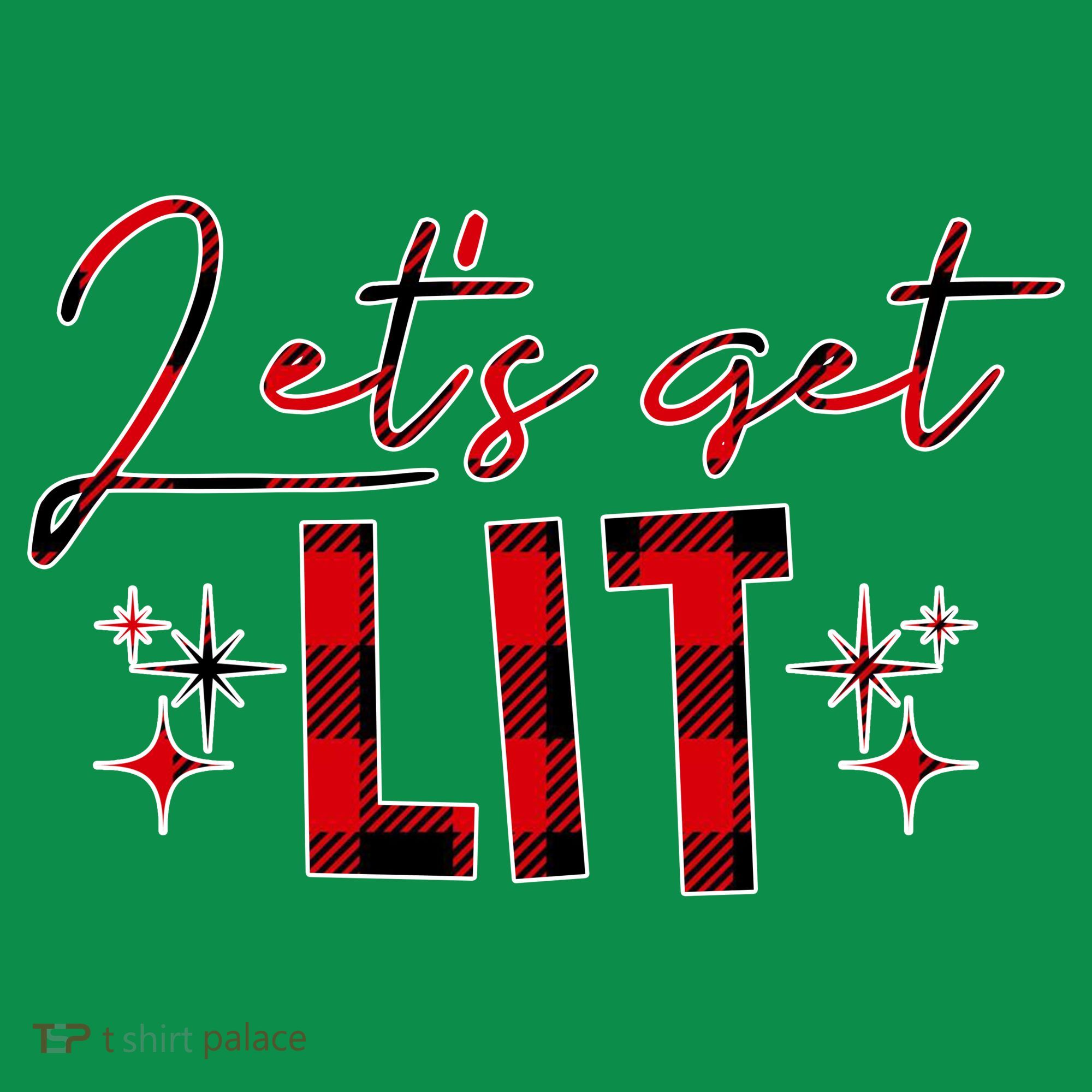 Lets Get Lit Christmas Holiday Party Women's Long Sleeve Shirt