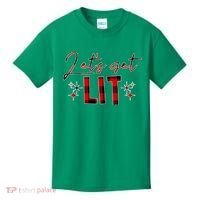 Lets Get Lit Christmas Holiday Party Kids T-Shirt thumb 0