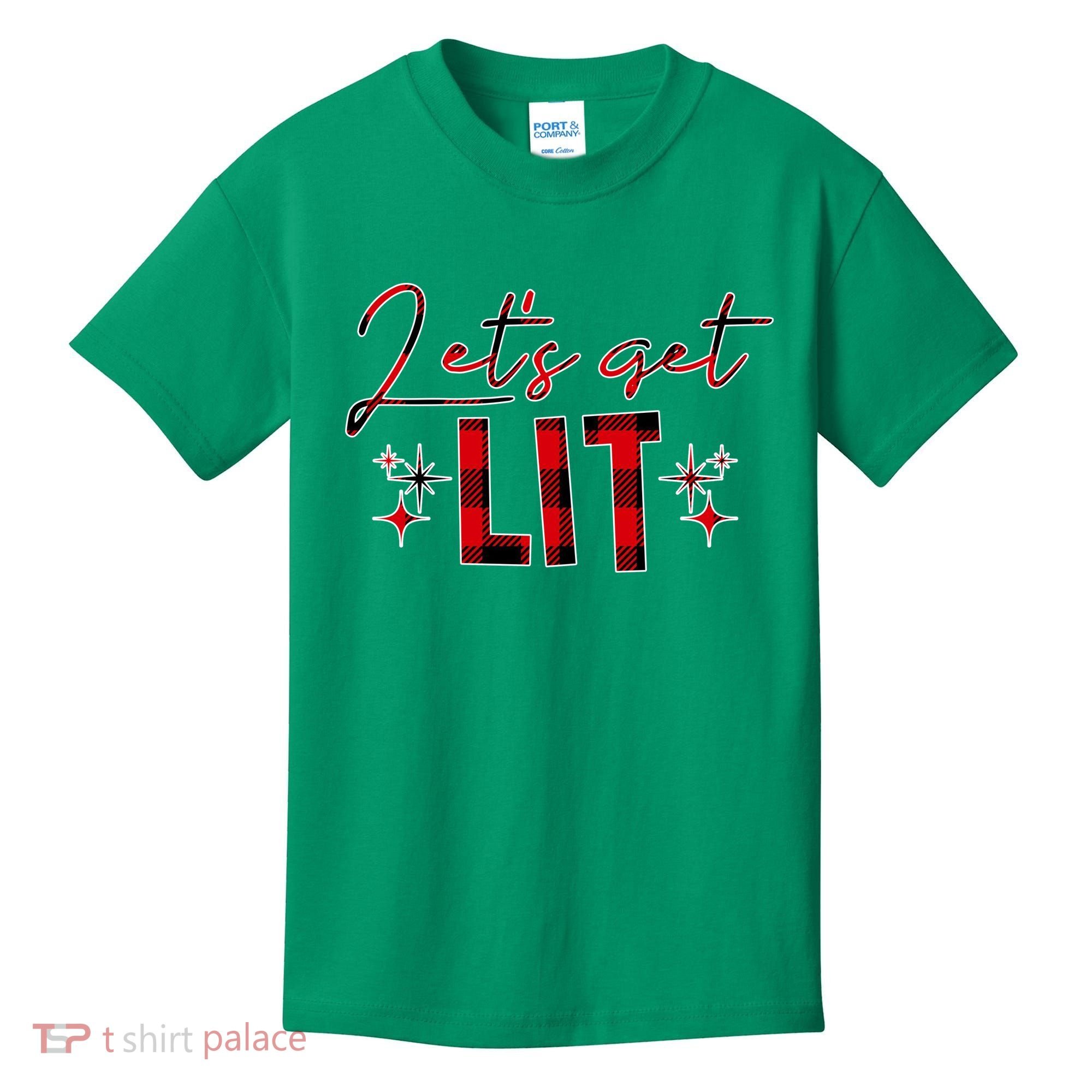 Lets Get Lit Christmas Holiday Party Kids T-Shirt