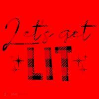Lets Get Lit Christmas Holiday Party Santa Hat thumb 1