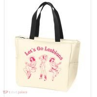 Let's Go Lesbians Subtle Lesbian Live Laugh Lesbian LGBTQ Tote Bag thumb 3