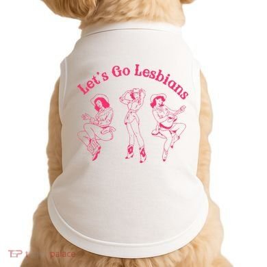 Let's Go Lesbians Subtle Lesbian Live Laugh Lesbian LGBTQ Doggie Tank