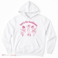 Let's Go Lesbians Subtle Lesbian Live Laugh Lesbian LGBTQ Hoodie thumb 0