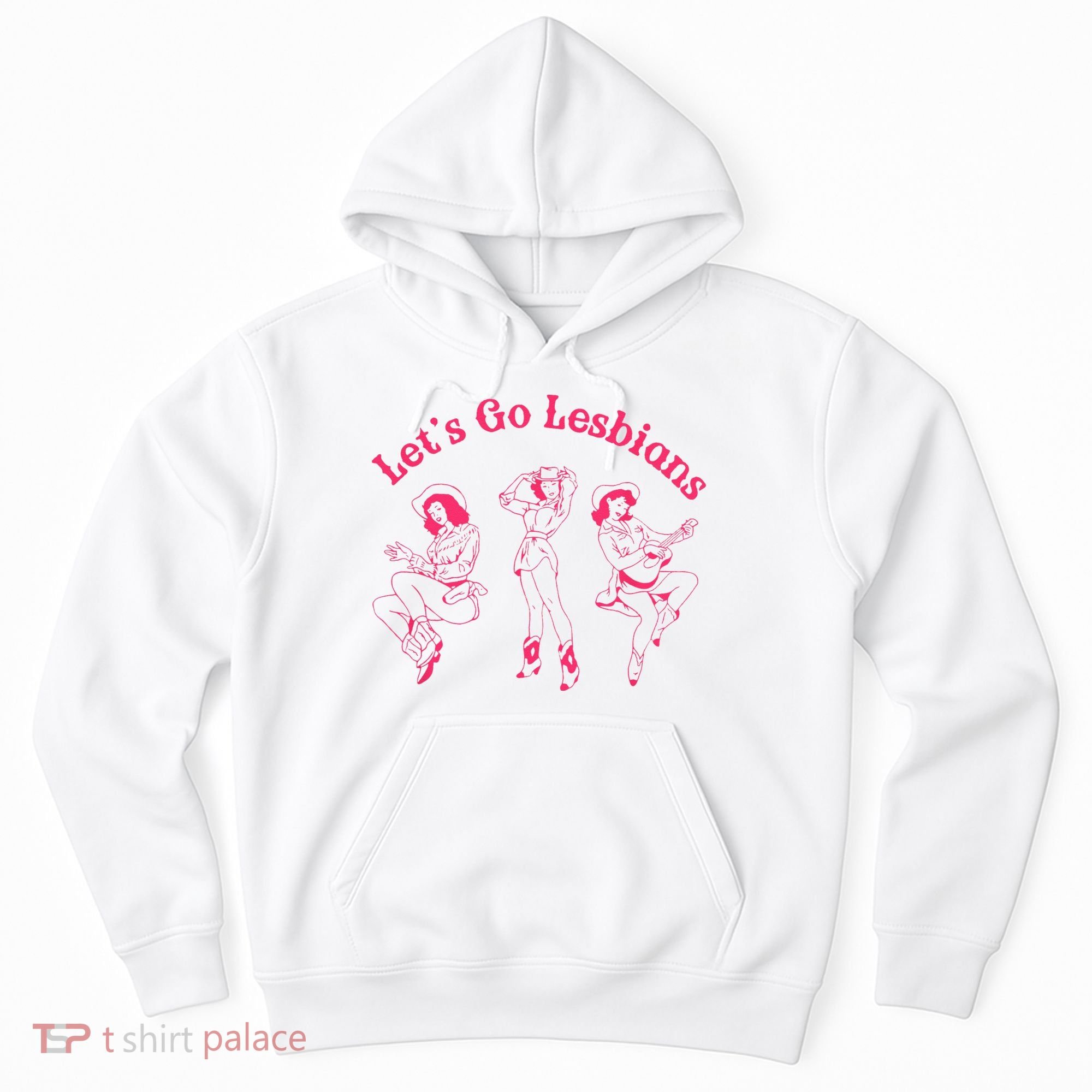 Let's Go Lesbians Subtle Lesbian Live Laugh Lesbian LGBTQ Hoodie